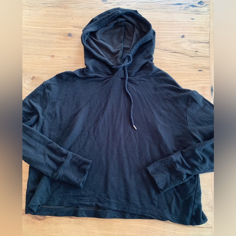 Savvi Ultra Soft Athletic Hoodie Long Sleeve Sweatshirt Black Women’s M Preloved
